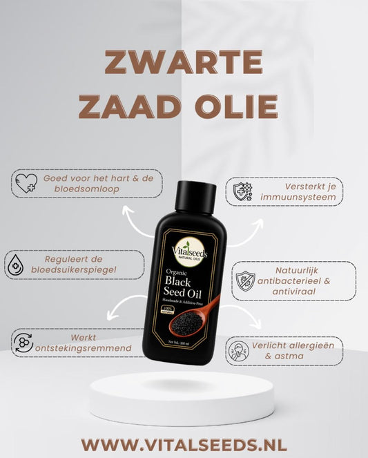 Zwarte zaadolie (Black Seed Oil) — Natuurlijk, handgeperst & veelzijdig
