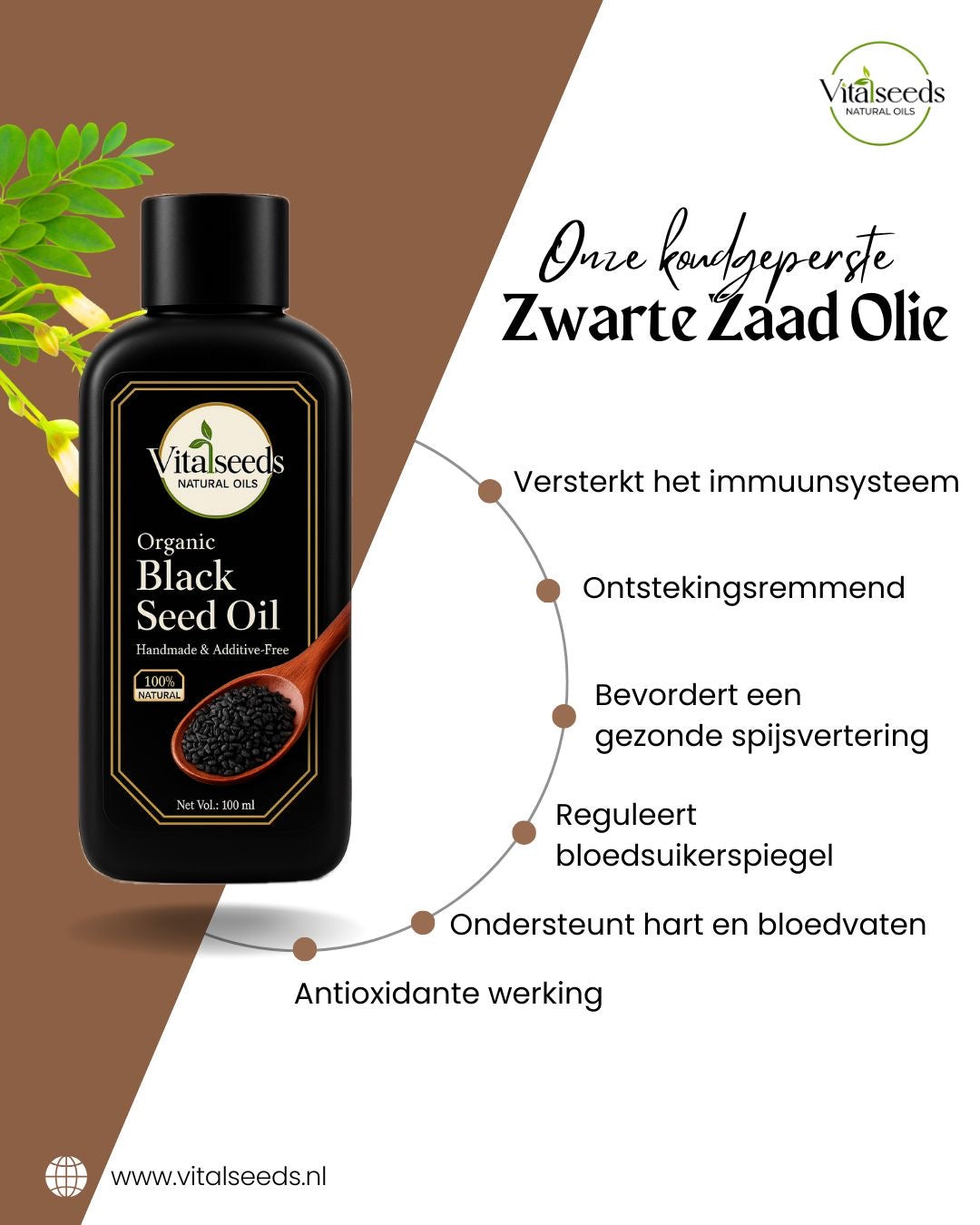 Ontdek de Kracht van Onze Koudgeperste Zwarte Zaad Olie van Vitalseeds
